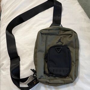 Olive and Black Sling Bag